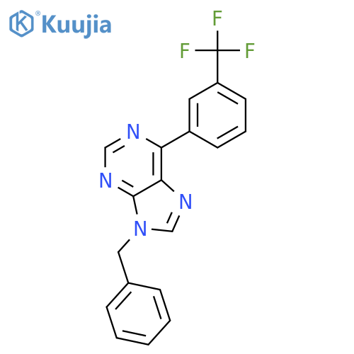 9H-Purine, 9-(phenylmethyl)-6-[3-(trifluoromethyl)phenyl]- structure