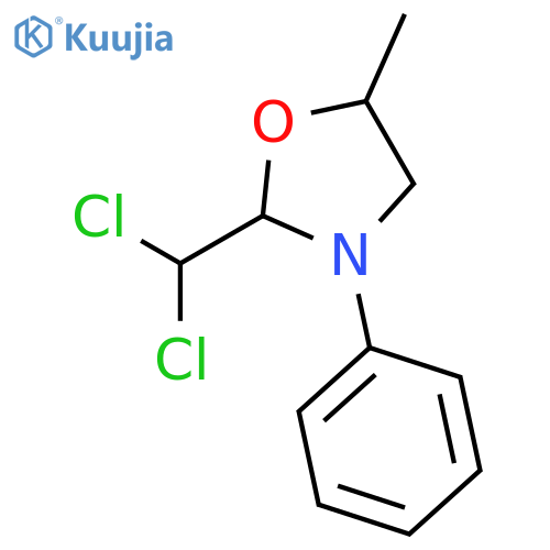 OXAZOLIDINE, 2-(DICHLOROMETHYL)-5-METHYL-3-PHENYL- structure