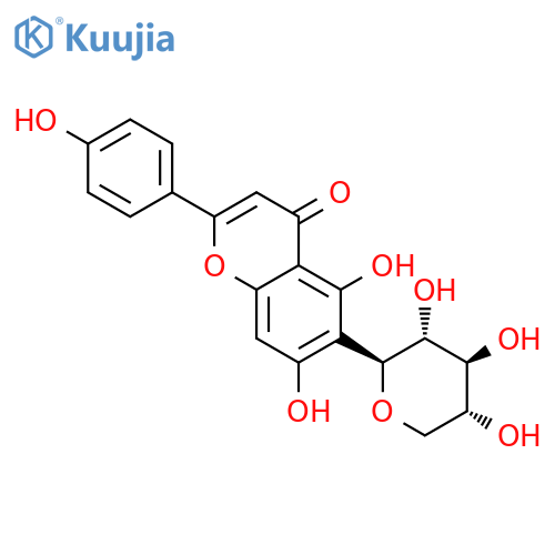 5,7,4'-trihydroxy-6-C-(beta-D-xylopyranosyl)flavone structure