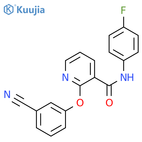 2-(3-cyanophenoxy)-N-(4-fluorophenyl)pyridine-3-carboxamide structure