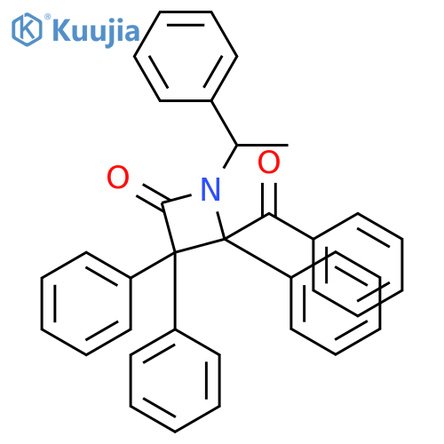 2-AZETIDINONE, 4-BENZOYL-3,3,4-TRIPHENYL-1-(1-PHENYLETHYL)- structure