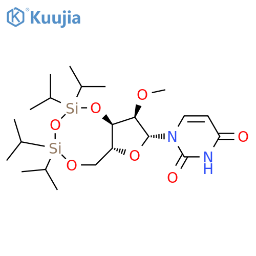 Uridine,2'-O-methyl-3',5'-O-[1,1,3,3-tetrakis(1-methylethyl)-1,3-disiloxanediyl]- structure