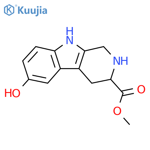 methyl 6-hydroxy-1H,2H,3H,4H,9H-pyrido3,4-bindole-3-carboxylate structure
