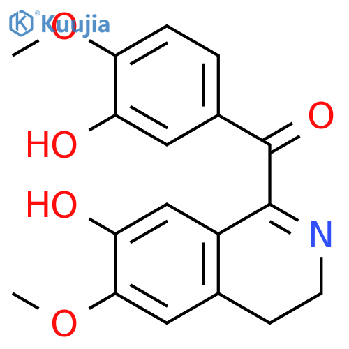 Methanone,(3,4-dihydro-7-hydroxy-6-methoxy-1-isoquinolinyl)(3-hydroxy-4-methoxyphenyl)- structure