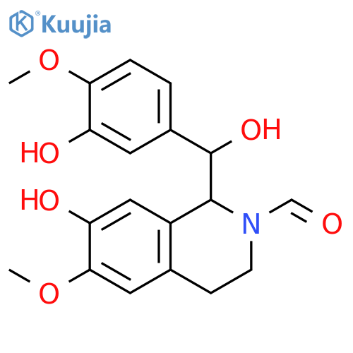 2(1H)-Isoquinolinecarboxaldehyde,3,4-dihydro-7-hydroxy-1-[hydroxy(3-hydroxy-4-methoxyphenyl)methyl]-6-methoxy- structure