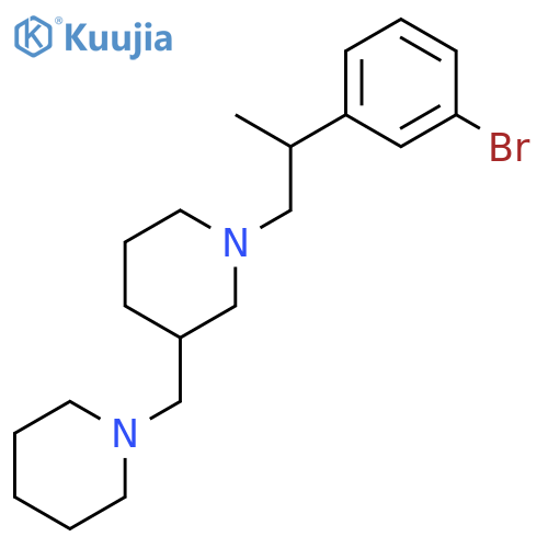 PIPERIDINE, 1-[2-(3-BROMOPHENYL)PROPYL]-3-(1-PIPERIDINYLMETHYL)- structure