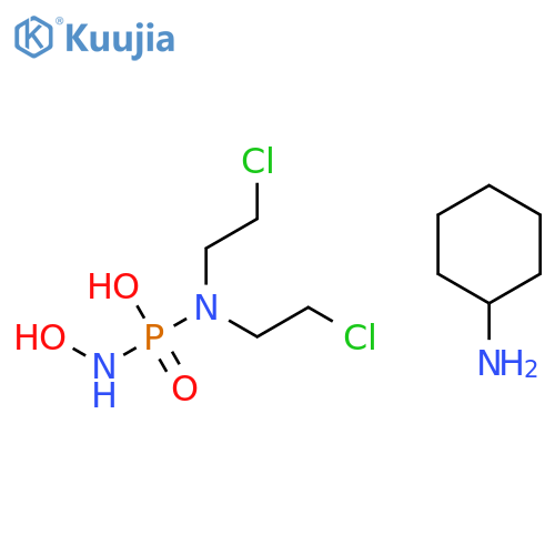 bis(2-chloroethyl)amino-(hydroxyamino)phosphinic acid; cyclohexanamine structure