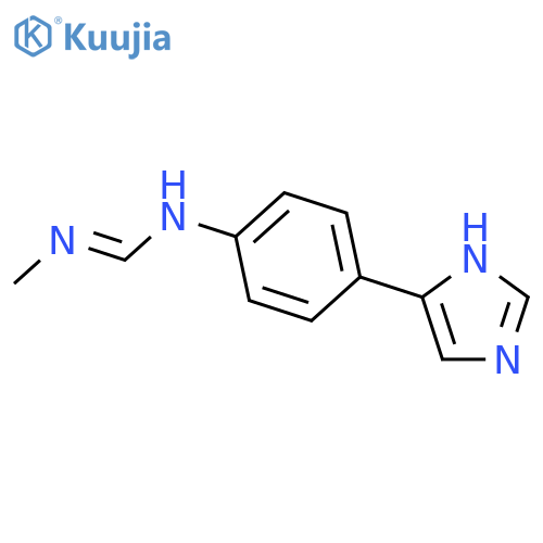 N-[4-(1H-imidazol-5-yl)phenyl]-N'-methylimidoformamide structure
