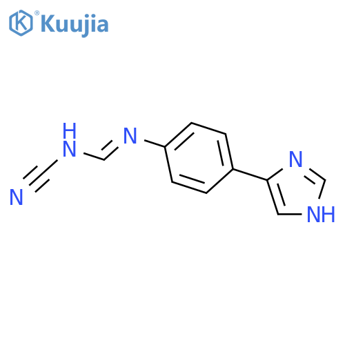 Methanimidamide, N-cyano-N'-[4-(1H-imidazol-4-yl)phenyl]- structure
