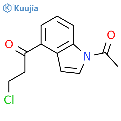 1H-INDOLE, 1-ACETYL-4-(3-CHLORO-1-OXOPROPYL)- structure