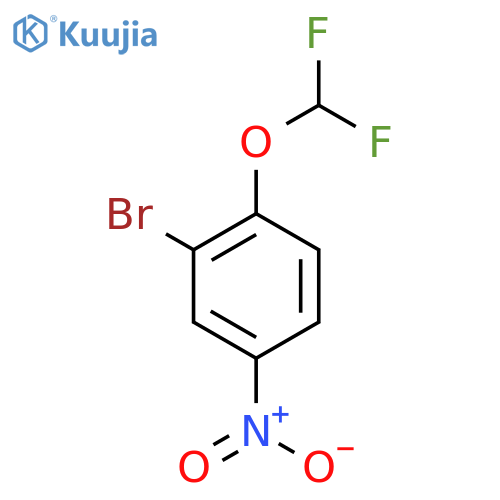 Benzene, 2-bromo-1-(difluoromethoxy)-4-nitro- structure