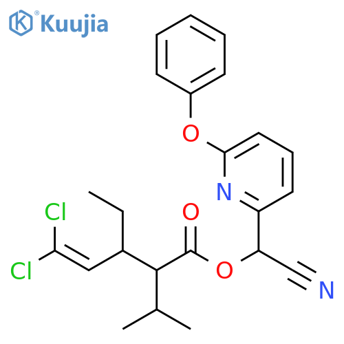 4-Pentenoic acid, 5,5-dichloro-3-ethyl-2-(1-methylethyl)-,cyano(6-phenoxy-2-pyridinyl)methyl ester structure