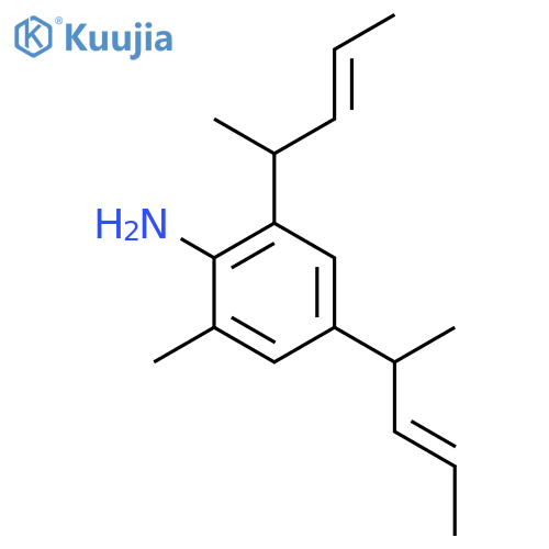 BENZENAMINE, 2-METHYL-4,6-BIS(1-METHYL-2-BUTENYL)- structure