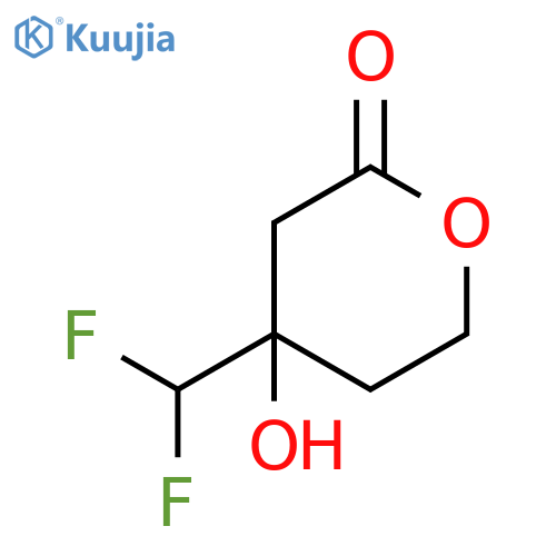4-(difluoromethyl)-4-hydroxyoxan-2-one structure