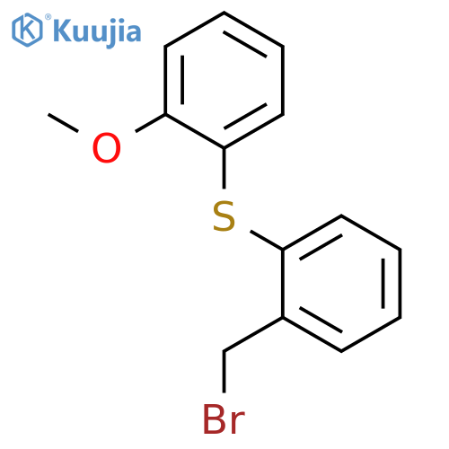 BENZENE, 1-(BROMOMETHYL)-2-[(2-METHOXYPHENYL)THIO]- structure