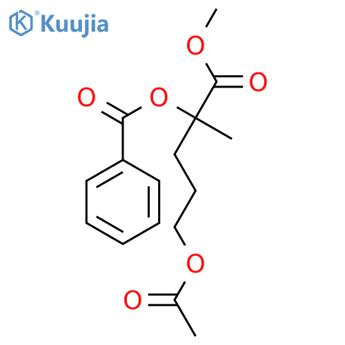 PENTANOIC ACID, 5-(ACETYLOXY)-2-(BENZOYLOXY)-2-METHYL-, METHYL ESTER structure