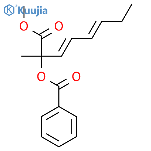 3,5-OCTADIENOIC ACID, 2-(BENZOYLOXY)-2-METHYL-, METHYL ESTER, (E,E)- structure