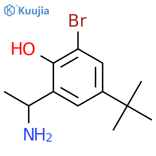 PHENOL, 2-(1-AMINOETHYL)-6-BROMO-4-(1,1-DIMETHYLETHYL)-, (+)- structure