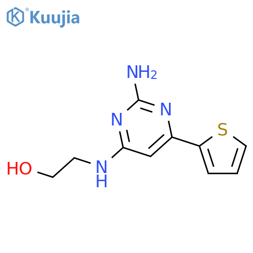 Ethanol, 2-[[2-amino-6-(2-thienyl)-4-pyrimidinyl]amino]- structure