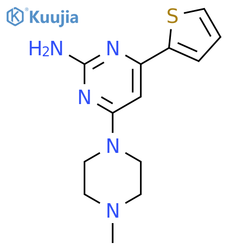 2-Pyrimidinamine, 4-(4-methyl-1-piperazinyl)-6-(2-thienyl)- structure