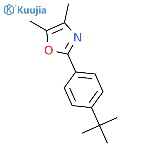 Oxazole, 2-[4-(1,1-dimethylethyl)phenyl]-4,5-dimethyl- structure