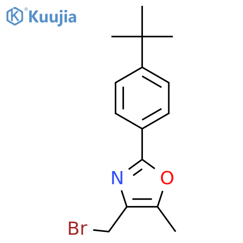 Oxazole, 4-(bromomethyl)-2-[4-(1,1-dimethylethyl)phenyl]-5-methyl- structure