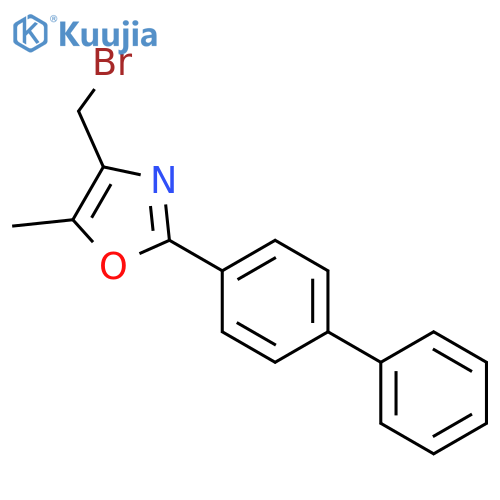 Oxazole, 2-[1,1'-biphenyl]-4-yl-4-(bromomethyl)-5-methyl- structure