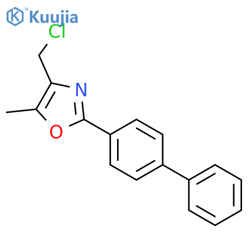 Oxazole, 2-[1,1'-biphenyl]-4-yl-4-(chloromethyl)-5-methyl- structure