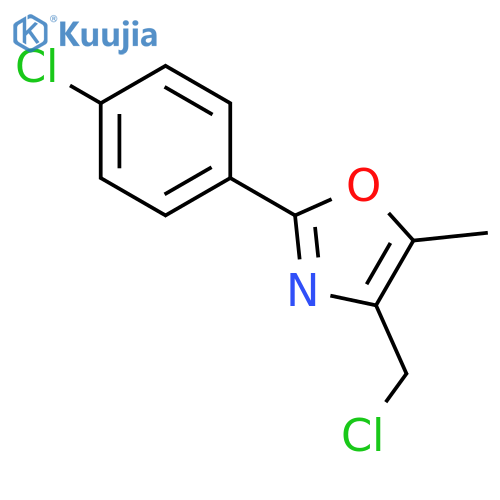 Oxazole, 4-(chloromethyl)-2-(4-chlorophenyl)-5-methyl- structure