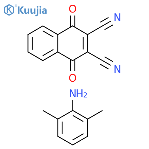 2,3-Naphthalenedicarbonitrile, 1,4-dihydro-1,4-dioxo-, compd. with 2,6-dimethylbenzenamine (1:1) structure