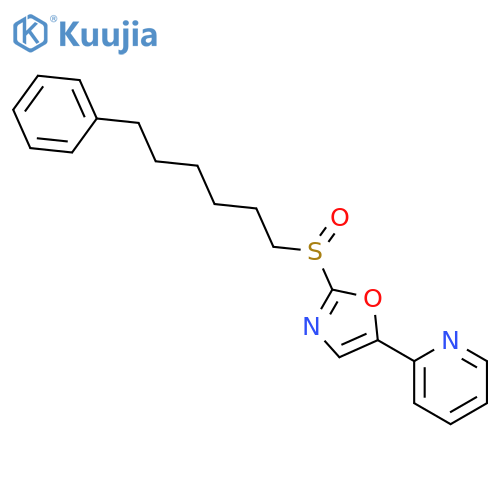 Pyridine, 2-[2-[(6-phenylhexyl)sulfinyl]-5-oxazolyl]- structure