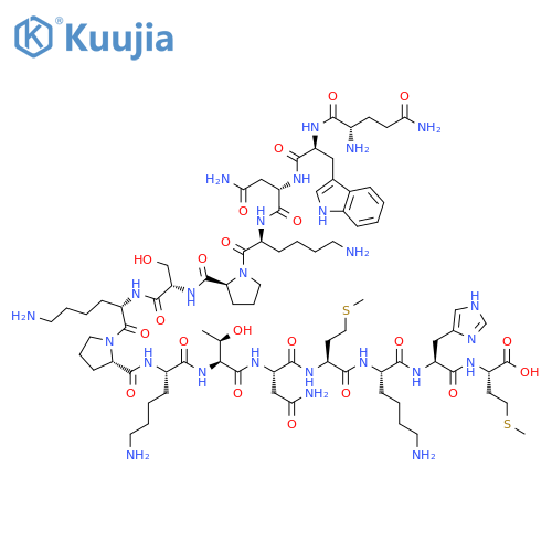 L-Methionine,L-glutaminyl-L-tryptophyl-L-asparaginyl-L-lysyl-L-prolyl-L-seryl-L-lysyl-L-prolyl-L-lysyl-L-threonyl-L-asparaginyl-L-methionyl-L-lysyl-L-histidyl- structure