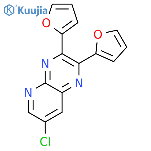 PYRIDO[2,3-B]PYRAZINE, 7-CHLORO-2,3-DI-2-FURANYL- structure