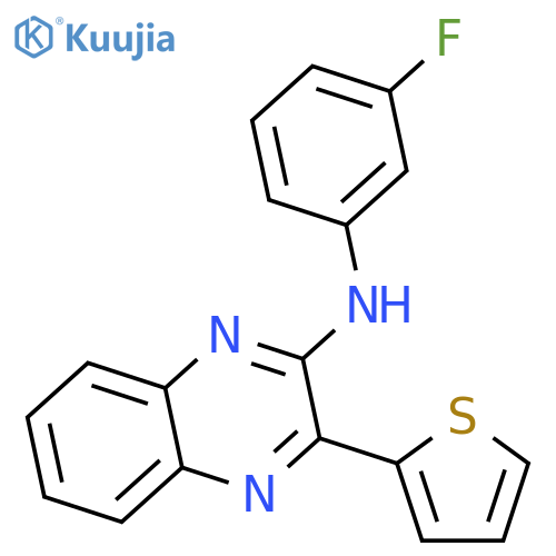 2-Quinoxalinamine, N-(3-fluorophenyl)-3-(2-thienyl)- structure