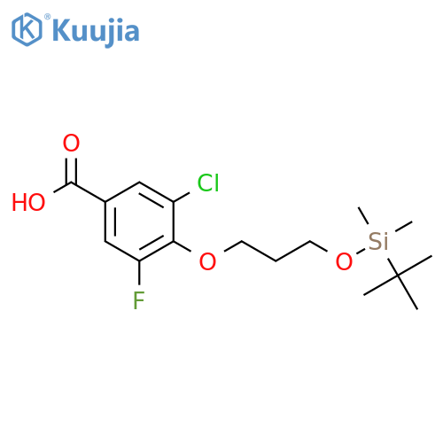 Benzoic acid,  3-chloro-4-[3-[[(1,1-dimethylethyl)dimethylsilyl]oxy]propoxy]-5-fluoro- structure