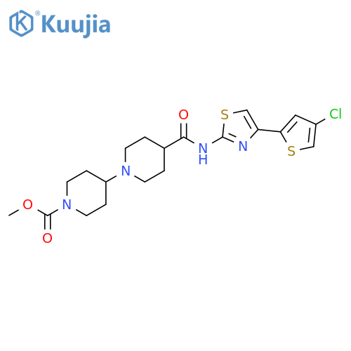 [1,4'-Bipiperidine]-1'-carboxylic acid, 4-[[[4-(4-chloro-2-thienyl)-2-thiazolyl]amino]carbonyl]-, methyl ester structure