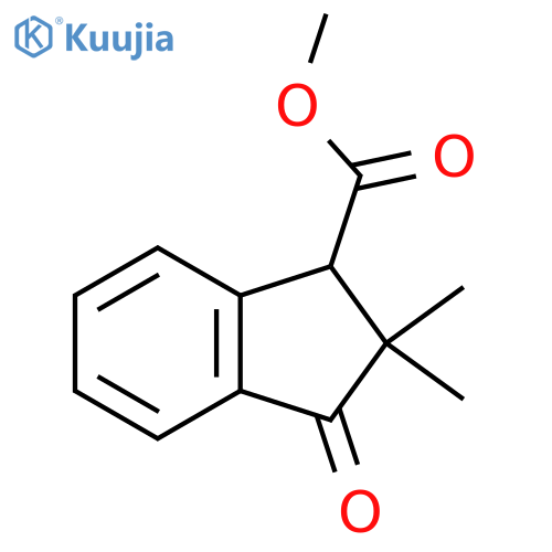 methyl 2,2-dimethyl-3-oxo-2,3-dihydro-1H-indene-1-carboxylate structure