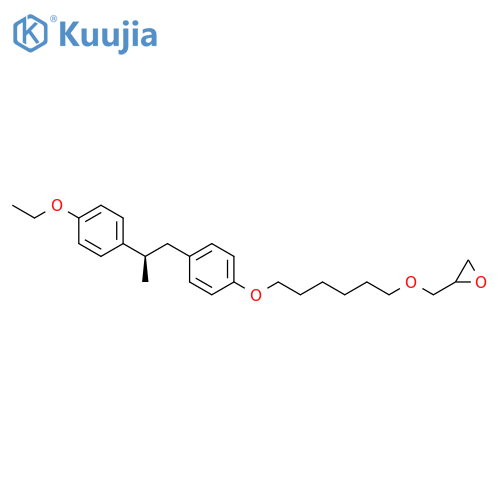 Oxirane,[[[6-[4-[(2R)-2-(4-ethoxyphenyl)propyl]phenoxy]hexyl]oxy]methyl]- structure