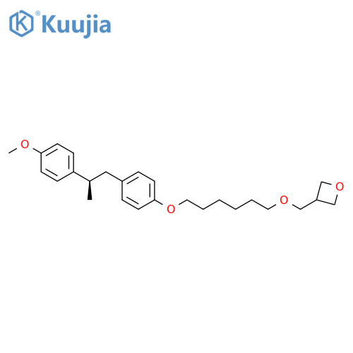Oxetane,3-[[[6-[4-[(2R)-2-(4-methoxyphenyl)propyl]phenoxy]hexyl]oxy]methyl]- structure