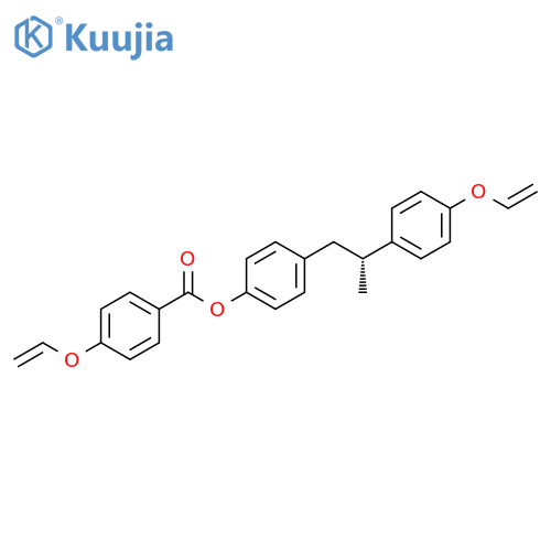Benzoic acid, 4-(ethenyloxy)-,4-[(2R)-2-[4-(ethenyloxy)phenyl]propyl]phenyl ester structure