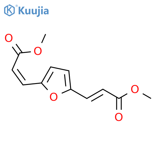 2-Propenoic acid, 3,3'-(2,5-furandiyl)bis-, dimethyl ester, (2E,2'Z)- structure