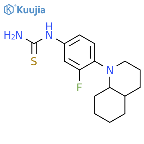 Thiourea, [3-fluoro-4-(octahydro-1(2H)-quinolinyl)phenyl]- structure