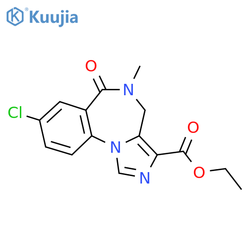 Ethyl 8-chloro-5,6-dihydro-5-methyl-6-oxo-4H-imidazo(1,5-a)(1,4)benzodiazepine-3-carboxylate structure