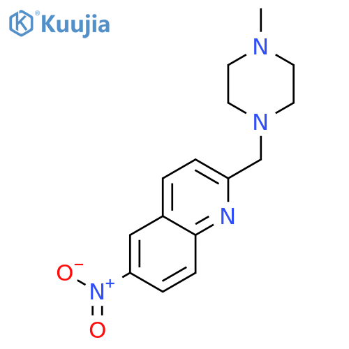 Quinoline, 2-[(4-methyl-1-piperazinyl)methyl]-6-nitro- structure
