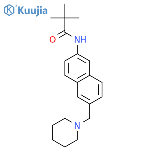 Propanamide, 2,2-dimethyl-N-[6-(1-piperidinylmethyl)-2-naphthalenyl]- structure