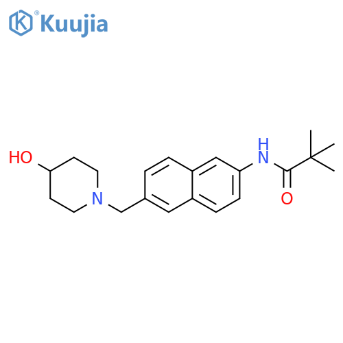 Propanamide,N-[6-[(4-hydroxy-1-piperidinyl)methyl]-2-naphthalenyl]-2,2-dimethyl- structure