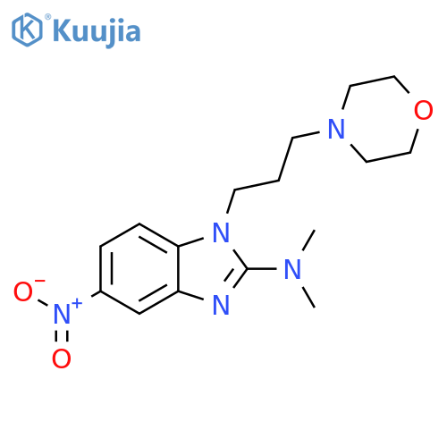 1H-Benzimidazol-2-amine, N,N-dimethyl-1-[3-(4-morpholinyl)propyl]-5-nitro- structure