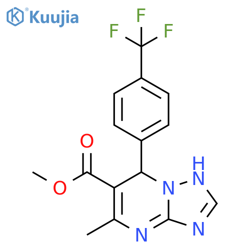 methyl 5-methyl-7-4-(trifluoromethyl)phenyl-4H,7H-1,2,4triazolo1,5-apyrimidine-6-carboxylate structure
