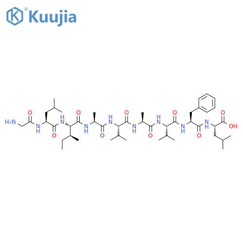 L-Leucine, glycyl-L-leucyl-L-isoleucyl-L-alanyl-L-valyl-L-alanyl-L-valyl-L-phenylalanyl- (9CI) structure