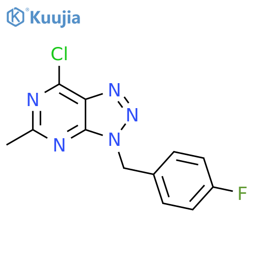 3H-1,2,3-Triazolo[4,5-d]pyrimidine, 7-chloro-3-[(4-fluorophenyl)methyl]-5-methyl- structure